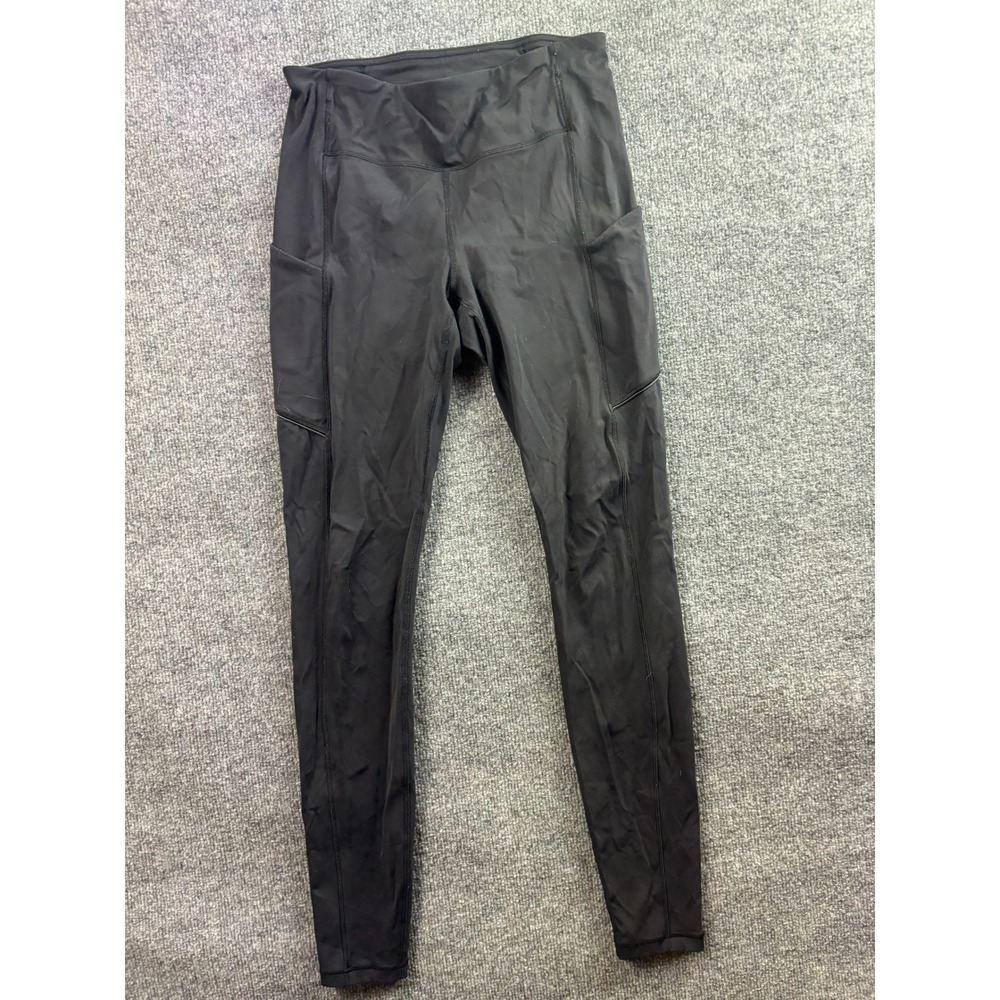 Lululemon Leggings Womens 6 Black High Rise Side Pockets Fast and Free Tights